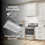 Broan-NuTone PM300SS Custom Power Pack Range Hood Insert with 2-Speed Exhaust Fan and Light, 300 Max Blower CFM, Stainless Steel, 21-Inch Built