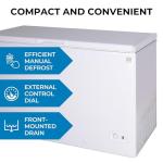 Kenmore Deep Freezer - Chest Freezer, 1 Basket, Garage Ready, Meat Storage, Front Drain, Congelador For Home, Apartment, Basement, Dorm, Shed, Cottage, Manual Defrost, Stand Up, 14.6 Cubic Feet, White