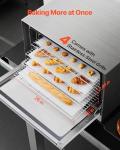 VEVOR Commercial Convection Oven, 4.24 cu.ft Countertop Oven for Full-Size Pans, Electric Convection Ovens with 4 Racks, 360° Hot Air Circulation, for Bakery, Restaurant & Pizza Shop (208-240V 5000W)