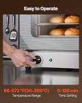 VEVOR Commercial Convection Oven, 4.24 cu.ft Countertop Oven for Full-Size Pans, Electric Convection Ovens with 4 Racks, 360° Hot Air Circulation, for Bakery, Restaurant & Pizza Shop (208-240V 5000W)
