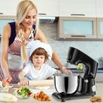 Vezzio Stand Mixer,6 Quarts,10-Speed Tilt-Head,Kitchen Food Mixer with Stainless Steel Bowl,Dough Hook,Whisk, Beater,Egg White Separator (Black)