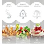 Kitchen in the box Stand Mixer, 5QT+4.5QT Two bowls Electric Food Mixer, 10 Speeds 3-IN-1 Kitchen Mixer for Daily Use with Egg Whisk,Dough Hook,Flat Beater (Frost White, 5QT)