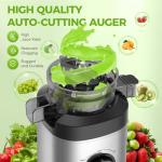 Juicer Machines, 100 Watts Cold Press Juicer with Wide Chute, Slow Masticating Juicers, High Juice Yield for Leafy Greens, Fruits & Vegetables, Easy to Clean