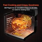 CULINIX 12L Air Fryer Toaster Oven Combo with 2 Viewing Windows, 12-IN-1 Multifunctional Digital Large Air Fryer with Rotisserie & Dehydrator, 8 Accessories Included, Black