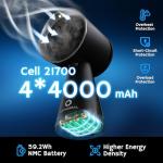 Airthereal Rechargeable Portable Range Hood, Desktop Range Hood with Battery Powered, 3-Fan Speeds and Large Oil Collection Cup, Upgraded Portable Kitchen Exhaust Fan for RV Cooking, RH180B Black