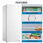 Kenmore 7.0 Cubic Feet Capacity, White Upright freezer - Convertible Refrigerator/Freezer, 5 Shelve, Garage Ready, Meat Storage, Auto Defrost, Congelador For Home, Apartment, Cottage, Basement, Dorm
