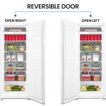 Kenmore 7.0 Cubic Feet Capacity, White Upright freezer - Convertible Refrigerator/Freezer, 5 Shelve, Garage Ready, Meat Storage, Auto Defrost, Congelador For Home, Apartment, Cottage, Basement, Dorm