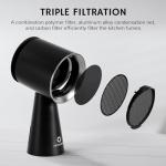 Airthereal Rechargeable Portable Range Hood, Desktop Range Hood with Battery Powered, 3-Fan Speeds and Large Oil Collection Cup, Upgraded Portable Kitchen Exhaust Fan for RV Cooking, RH180B Black