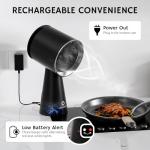 Airthereal Rechargeable Portable Range Hood, Desktop Range Hood with Battery Powered, 3-Fan Speeds and Large Oil Collection Cup, Upgraded Portable Kitchen Exhaust Fan for RV Cooking, RH180B Black