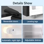 BANGSON 7.1 Cu.Ft Refrigerator with Freezer, Apartment Size Fridge with Bottom Freezer, Large Capacity, Energy Saving, Adjustable Thermostat, Low Noise, Black