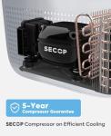 ICECO GO20 Dual Zone 12V Refrigerator, Portable Fridge Freezer with SECOP Compressor, DC 12/24V, AC 100-240V, 0℉ to 50℉, Electric Cooler for Truck, RV, SUV, Outdoor, Driving, 21 Quart, Gray