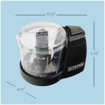 Kitchen Selectives Mini Chopper by Select Brands - Mini Electric Food Chopper for Kitchen Appliances - Features Dishwasher-Safe Parts - Chops, Minces & Dices - 1-1/2 Cups, Black