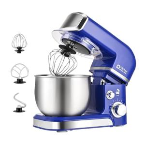 Kitchen in the box Stand Mixer,3.2Qt Mini Electric Food Mixer,6 Speeds Portable Lightweight Kitchen Mixer for Daily Use with Egg Whisk,Dough Hook,Flat Beater (Reflex Blue)