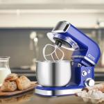 Kitchen in the box Stand Mixer,3.2Qt Mini Electric Food Mixer,6 Speeds Portable Lightweight Kitchen Mixer for Daily Use with Egg Whisk,Dough Hook,Flat Beater (Reflex Blue)