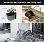 Panana 8QT Large Air Fryer Compact, 8 Preset Menus Airfryer, One-Touch Digital Control Presets, Touchscreen Display, Dishwasher Safe, Nonstick, Fit for Family (Black)