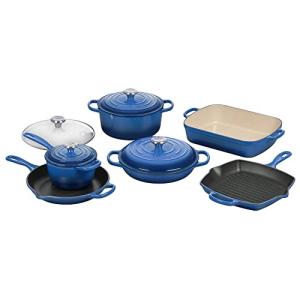 Le Creuset Signature Enameled Cast-Iron Cookware Set, 10-Piece, Marseille