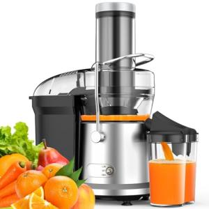 1200W Juicer Machines with 3.2" Feed Chute for Whole Fruits and Vegs, Dual Speeds Centrifugal Juice Extractor, Heavy Duty Full Copper Motor, 35oz Large Juice Jug, Easy to Clean, BPA-Free