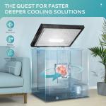 EUHOMY 7.0 Cu.Ft Deep Freezer with Removable Basket, Small Deep Freezer Adjustable 7 Thermostat, Quiet Freezer Free-Standing Top Door, Energy Saving for Apartment/Garage/Basement/Dorm/Home,Black