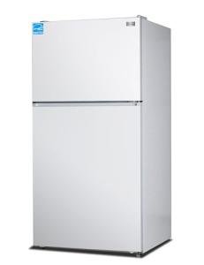 BLACK+DECKER 24 Cu. Ft. Top Mount Refrigerator with Ice Maker, 2-Door Refrigerator with Top Freezer, Freezer with Icemaker and Adjustable Temperature Control, ENERGY STAR, BR2400JIMW, White