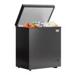 TABU 7.0 Cubic Feet Chest Freezer, Energy Saving Chest Deep Freezer with 7 Level Adjustable Thermostat, Top Opening Compact Freezer with Removable Storage Basket (Black)