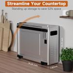 Kitchen Elite 8 in 1 Digital Toaster Oven Air Fryer Combo with Touch Panel and 12 Inch Pizza Capacity, Stainless Steel, Silver