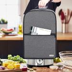 Luxja Food Processor Cover for Cuisinart and Hamilton Beach 10-14 Cup Processor, Food Processor Dust Cover with Accessories Pockets, Gray