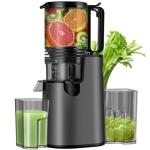 Cold Press Juicer, Juicer Machines with 5.4" Wide Feed Chute for Juice Extractor, Professional Slow Masticating Juicer for Whole Vegetables & Fruits with High Juice Yield, Easy to Clean (Black)