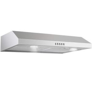 SNDOAS Under Cabinet Range Hood,30 inch Ductless Range Hood Alterable to Ducted,Stainless Steel Kitchen Exhaust Hood with 700CFM, 3-Speed Fan,Stove Vent and Oven Hood with Button Control