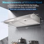 SNDOAS Under Cabinet Range Hood,30 inch Ductless Range Hood Alterable to Ducted,Stainless Steel Kitchen Exhaust Hood with 700CFM, 3-Speed Fan,Stove Vent and Oven Hood with Button Control
