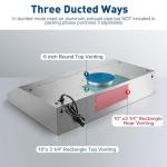 SNDOAS Under Cabinet Range Hood,30 inch Ductless Range Hood Alterable to Ducted,Stainless Steel Kitchen Exhaust Hood with 700CFM, 3-Speed Fan,Stove Vent and Oven Hood with Button Control