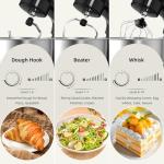 Electric Stand Mixer,10 Speeds Tilt-Head Food Mixer, 3-IN-1 Kitchen Mixer for Daily Cooks with Dishwasher-Safe 5QT Bowl,Dough Hook, Beater, Whisk (Onyx Black)