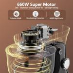 Electric Stand Mixer,10 Speeds Tilt-Head Food Mixer, 3-IN-1 Kitchen Mixer for Daily Cooks with Dishwasher-Safe 5QT Bowl,Dough Hook, Beater, Whisk (Onyx Black)