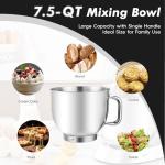 Kitchen in the box Stand Mixer, 900W 7.5QT Kitchen Electric Mixer, 6-Speed Tilt-Head Food Mixer for Baking with Dough Hook,Wire Whip,Beater (Black)