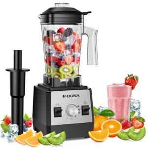 H-Duka Smoothie Blender, 1400 Watt Powerful Blender for Smoothies, 64oz Capacity Countertop Blenders for Kitchen with BPA Free Container, Ice Crushing, Frozen Drinks, Puree, Protein Shakes
