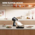 CIARRA Portable Range Hood, Desktop Range Hood with 2 Speed Exhaust Fan, Detachable Aluminum Filter, Large Oil Collection Cup, Portable Kitchen Exhaust Fan for Indoor BBQ, Hot Pot