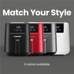 CHEFMAN 2 Qt Mini Air Fryer – Digital Space-Saving Compact Air Fryer with Nonstick and Dishwasher Safe Basket, Quick & Easy Meals in Minutes, Features Digital Timer and Shake Reminder – White