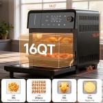 OUNiN Air Fryer Toaster Oven Combo – 11-in-1 Countertop Convection Steam Oven with Air Fryer, Steam, Dual Cook, Sous Vide, Bake, Roast, Dehydrate, 90–430°F, Self-Cleaning, 16-quart Capacity
