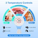 BANGSON 6.5 Cu.ft Upright Freezer, Stand up Freezer with Adjustable Thermostat, Removable Shelves, Reversible Single Door, for Bedroom/Home/Dorms/Apartment, Silver