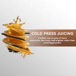 KITCHTREE Masticating Juicer Attachment for KitchenAid Stand Mixer, 4.2" Large Feed Chute Fit Whole Vegetables & Fruits, Slow Cold Press Juicing, Includes 2 * 28oz capacity cups