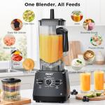 Blenders for Kitchen, Smoothie Blender Large Capacity, 2400W PRASKY Countertop Blender with 101oz Juice & Grinder Jar, BPA-Free, 25000 RPM Blender for Smoothies, Ice, Frozen Fruit (Gray, 3L)