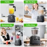 Blenders for Kitchen, Smoothie Blender Large Capacity, 2400W PRASKY Countertop Blender with 101oz Juice & Grinder Jar, BPA-Free, 25000 RPM Blender for Smoothies, Ice, Frozen Fruit (Gray, 3L)