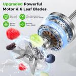 Blenders for Kitchen, Smoothie Blender Large Capacity, 2400W PRASKY Countertop Blender with 101oz Juice & Grinder Jar, BPA-Free, 25000 RPM Blender for Smoothies, Ice, Frozen Fruit (Gray, 3L)