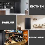 Iceblue Refrigerator, 15.6 Cu.Ft. Side-by-side Refrigerators, Black Stainless Steel Beverage Fridge with Freezer, Zoning Temperature Control Frost Free Beverage Refrigerators - Black