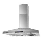 SNDOAS Range Hood 30 inches,Stainless Steel Wall Mount Range Hood,Vent Hood 30 inch w/Touch Control,Ducted/Ductless Convertible,Chimney-Style Over Stove Vent Hood,Kitchen Hood,Baffle Filters