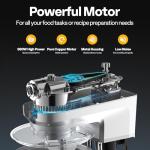 VIVOHOME 6-in-1 Stand Mixer, 8.5 Quart Electric Tilt-Head Kitchen Mixer with Bowl, Multifunctional Food Mixer for Cake, Bread, and Dough, with Meat Grinder, Blender, Pasta Maker Attachments, Silver