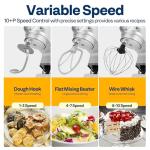 VIVOHOME 6-in-1 Stand Mixer, 8.5 Quart Electric Tilt-Head Kitchen Mixer with Bowl, Multifunctional Food Mixer for Cake, Bread, and Dough, with Meat Grinder, Blender, Pasta Maker Attachments, Silver