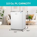 BLACK+DECKER BCRK25W Compact Refrigerator Energy Star Single Door Mini Fridge with Freezer, 2.5 Cubic Ft., White