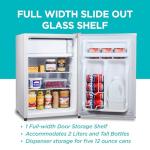 BLACK+DECKER BCRK25W Compact Refrigerator Energy Star Single Door Mini Fridge with Freezer, 2.5 Cubic Ft., White