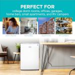 BLACK+DECKER BCRK25W Compact Refrigerator Energy Star Single Door Mini Fridge with Freezer, 2.5 Cubic Ft., White