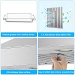 36 inch Range Hood Wall Mount, 1200 CFM with 4-Speed Gesture Sensing & Touch Control, Stainless Steel Ducted Kitchen Stove Vent Hoods with 2 LED Lights, Time Setting, Dishwasher-Safe Baffle Filters